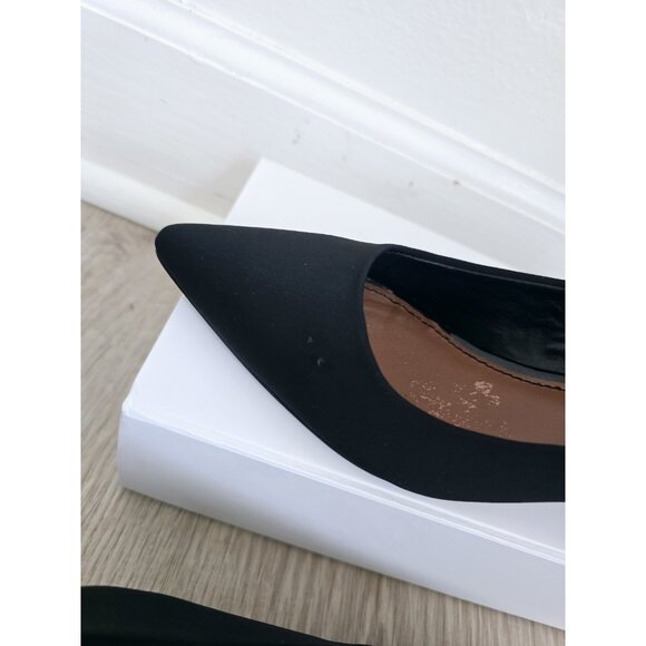 Donald J Pliner Black Pointed Toe Kitten Heel Slip On Womens Shoes 6.5 - Picture 4 of 11